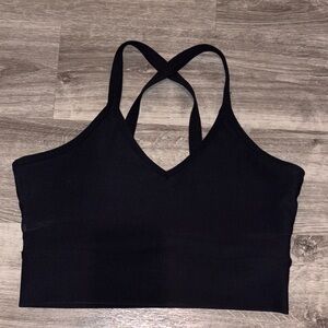 Women's Black Cross-Back Top